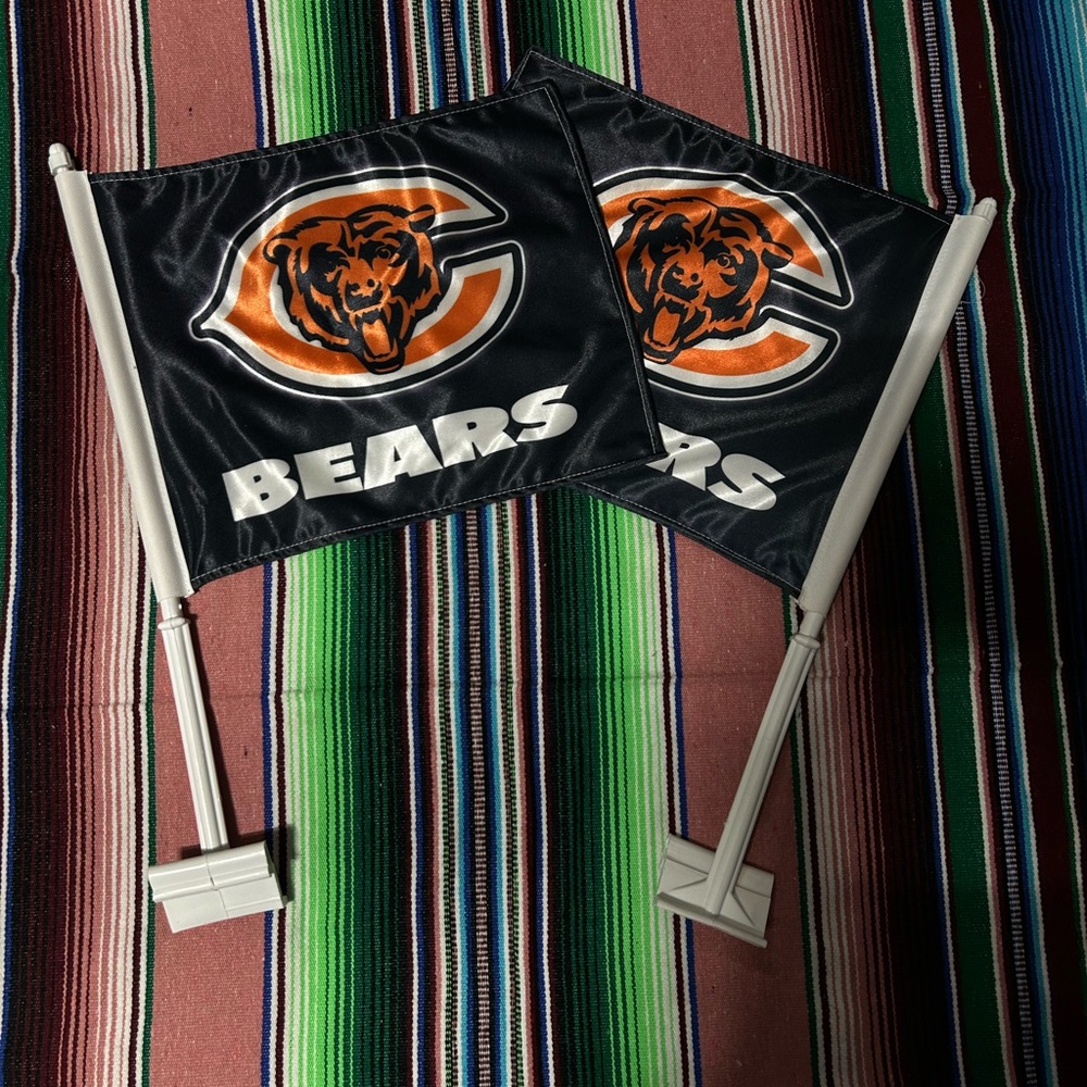 Chicago Bears window car Flags - Pair